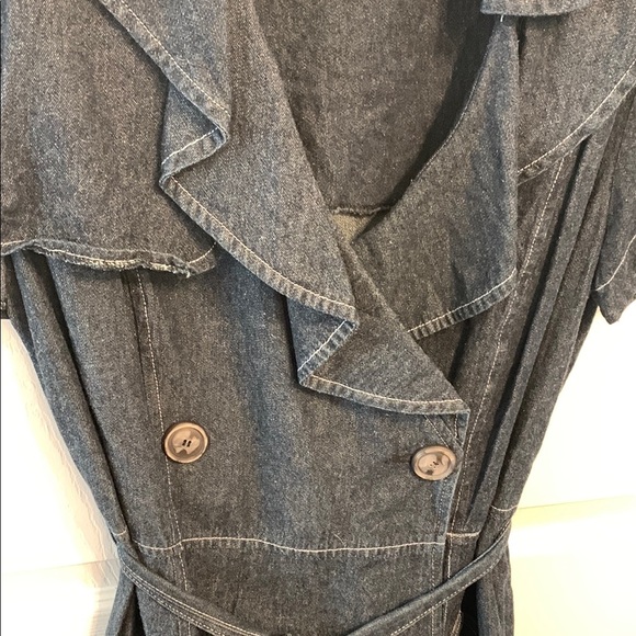 Liz Claiborne Petite Denim wrap Dress with pockets size 12P - Picture 3 of 7